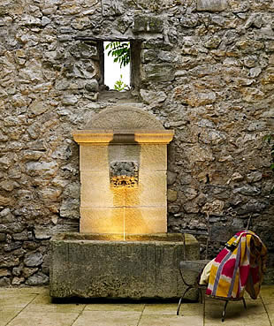 Fountain in entrance court